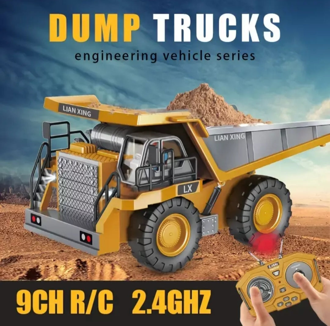 Remote Control Dump Truck - With charger + Battery Children's RC Toy